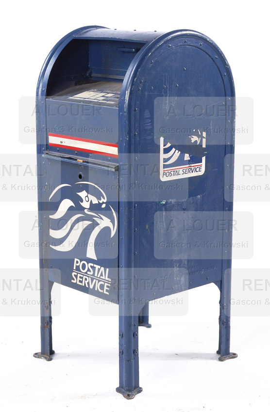 Boîte postale américaine bleue