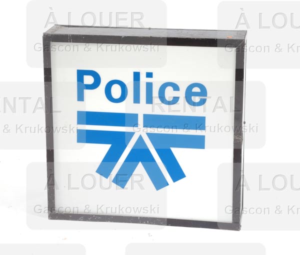 Enseigne POLICE de Montréal, plexi + métal
